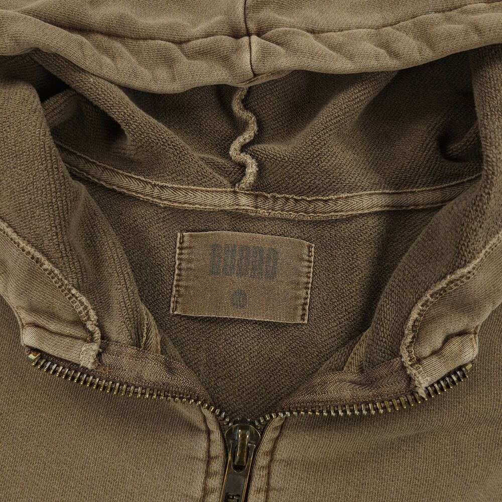 BUDRO Hickory Hero Half Zip Sleeveless Hoodie Minimal Grunge Streetwear 90s Y2k - Picture 2 of 11